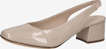 CAPRICE Slingpumps in Beige: predná strana