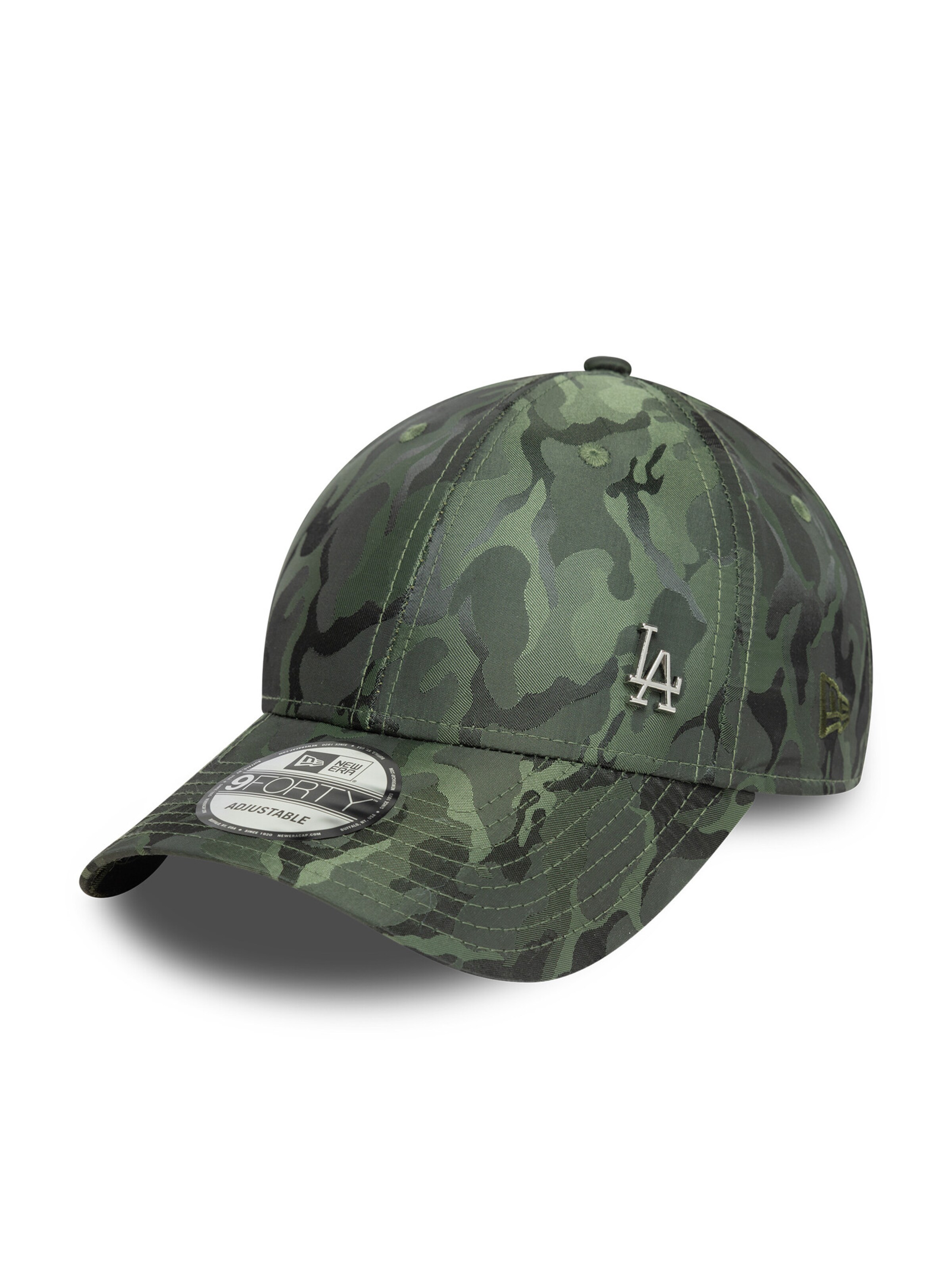 NEW ERA Athletic Cap '9FORTY Los Angeles Dodgers MLB Camo Flawless Pin' in Green: front
