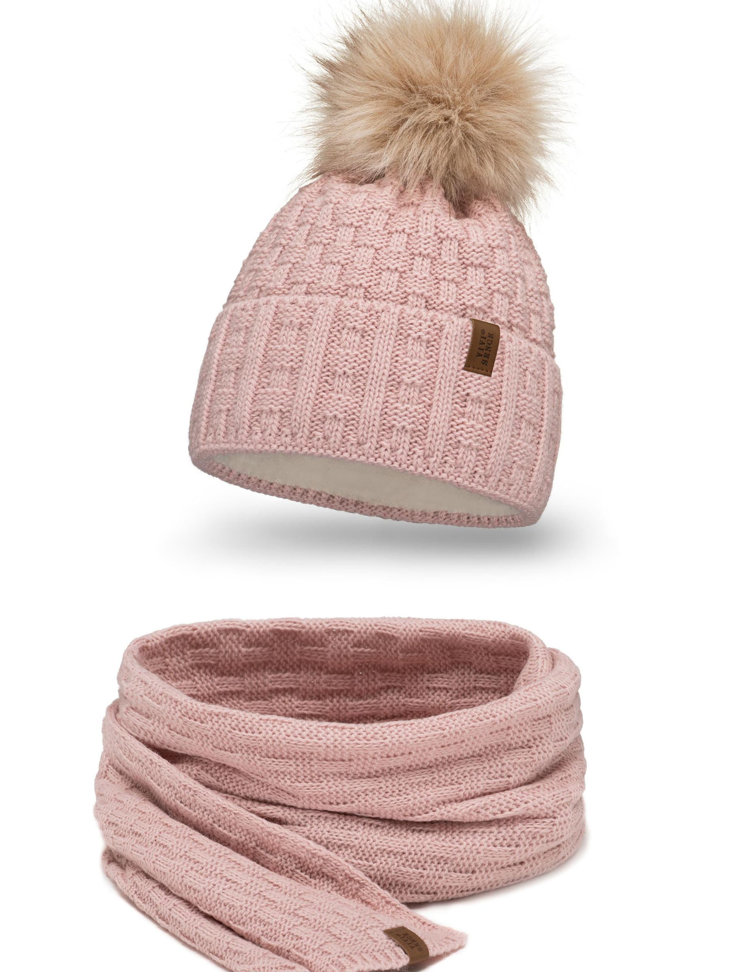 Vivisence Mütze '7015 Set'‌‌‌‌‌‌‌ in Pink: Vorderseite