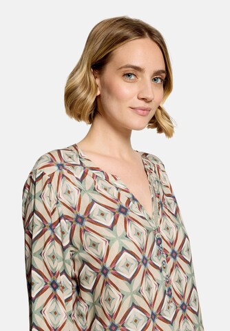 Cartoon Casual-Bluse mit Muster in Beige