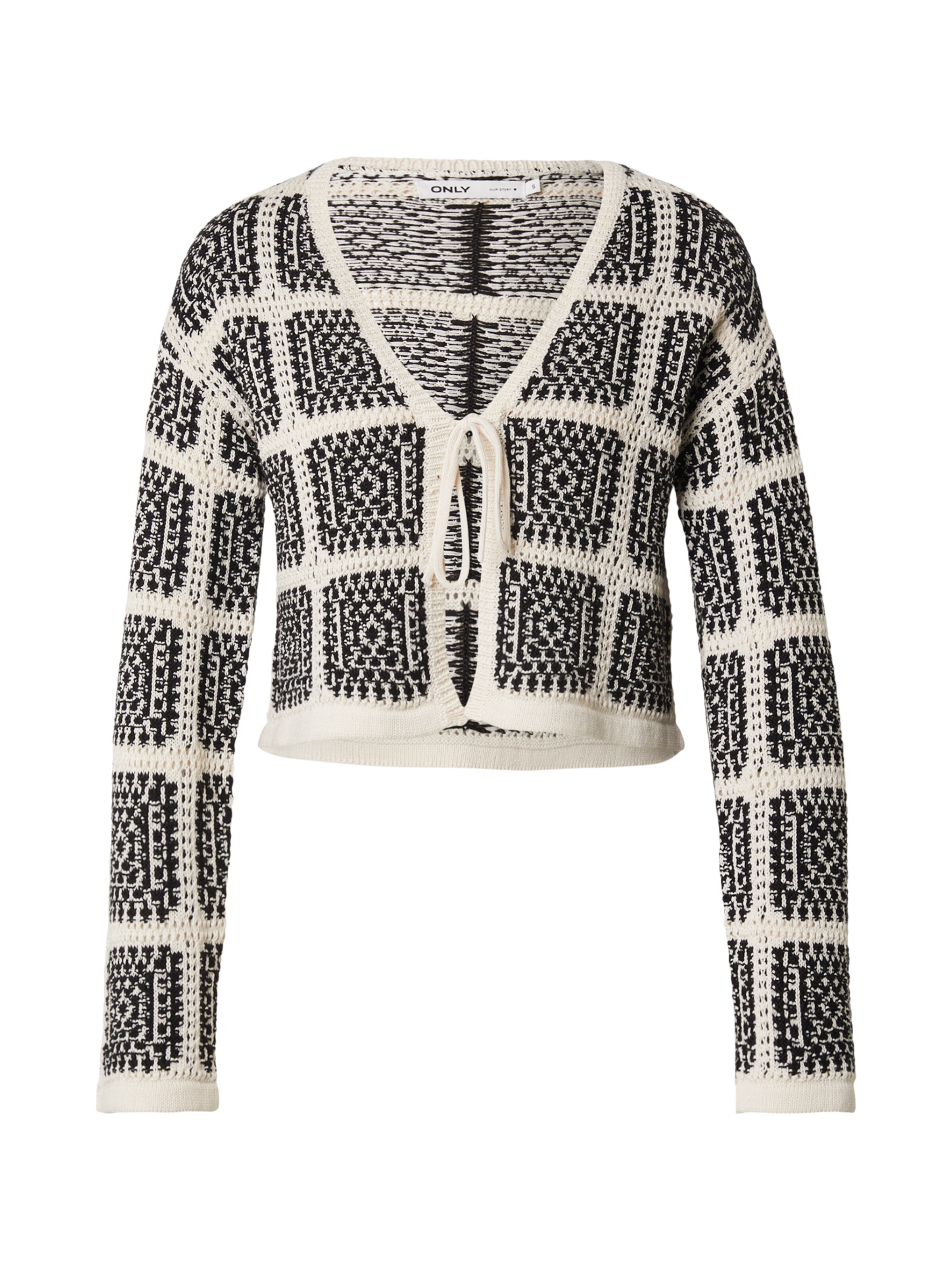 ONLY Cardigan 'ONLLOA' en gris clair / noir, Vue avec produit