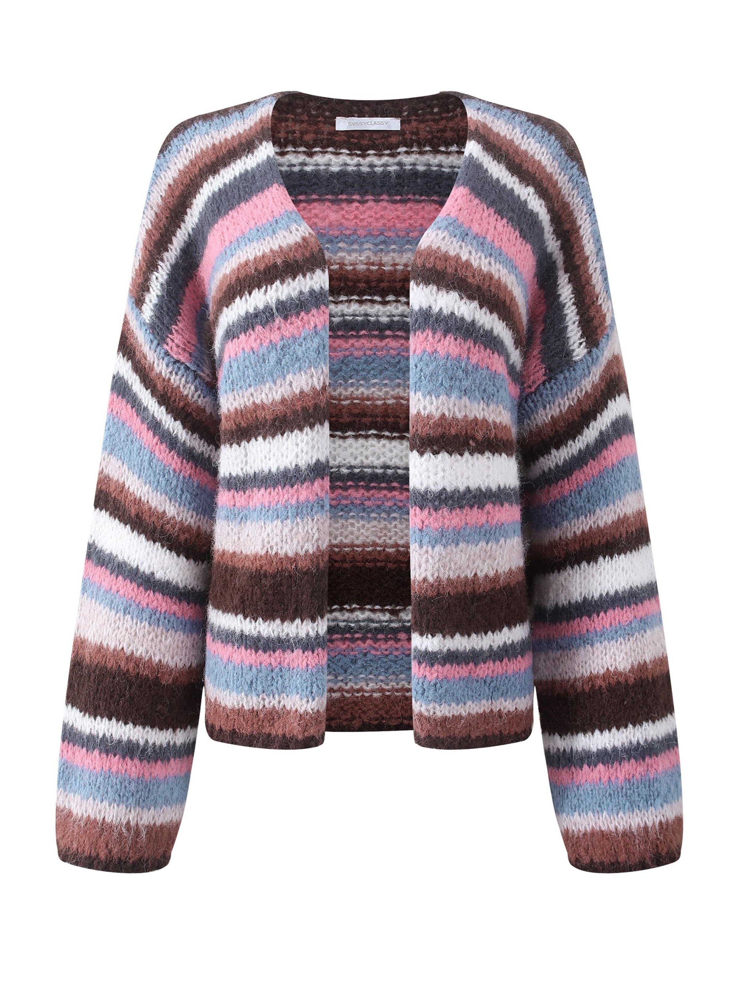 SASSYCLASSY Oversizestrickjacke‌‌‌‌‌ in Pink: Vorderseite