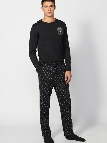 KOROSHI Pyjama in Schwarz: Vorderseite