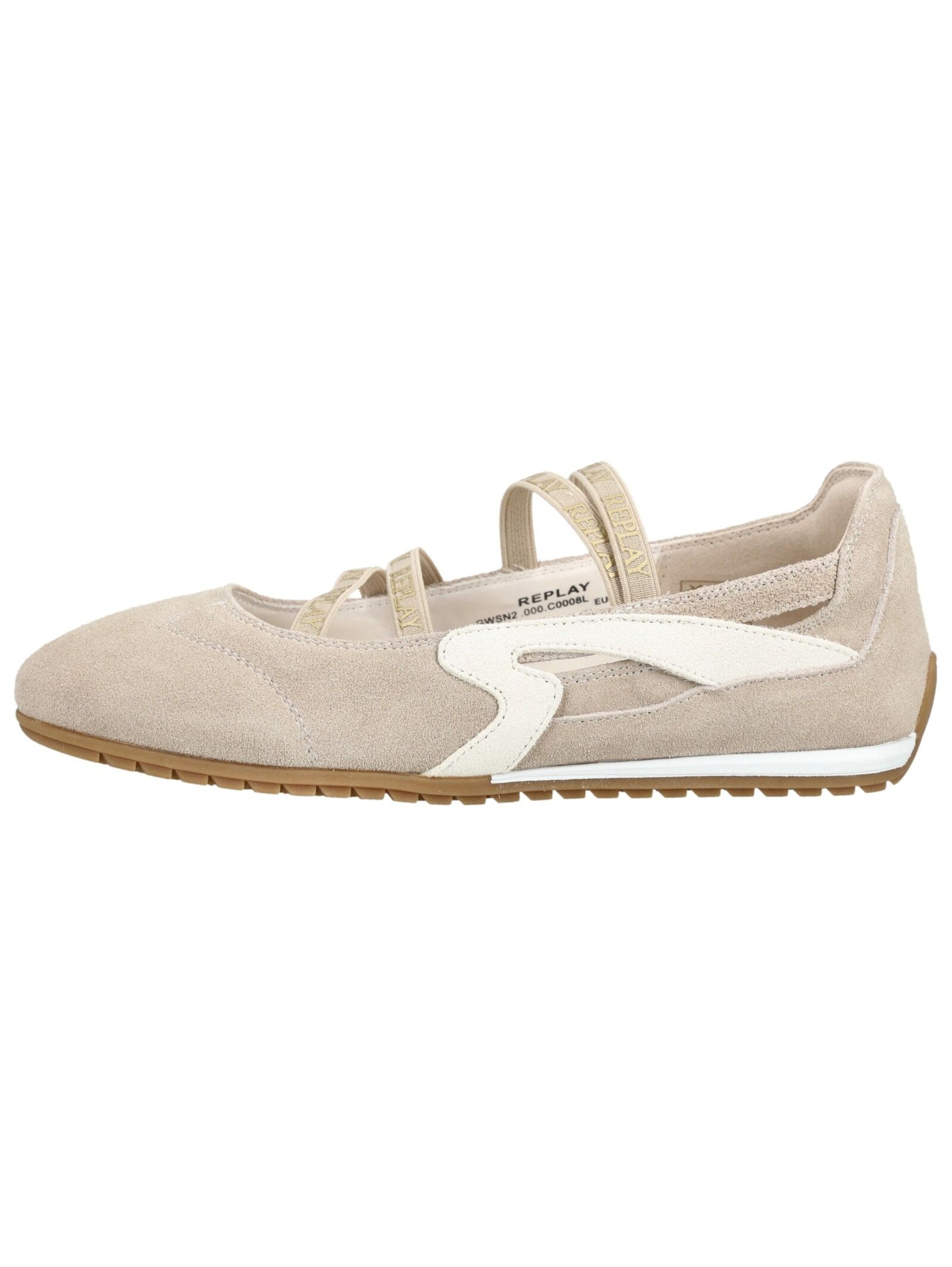 REPLAY Ballerina met riempjes in Beige