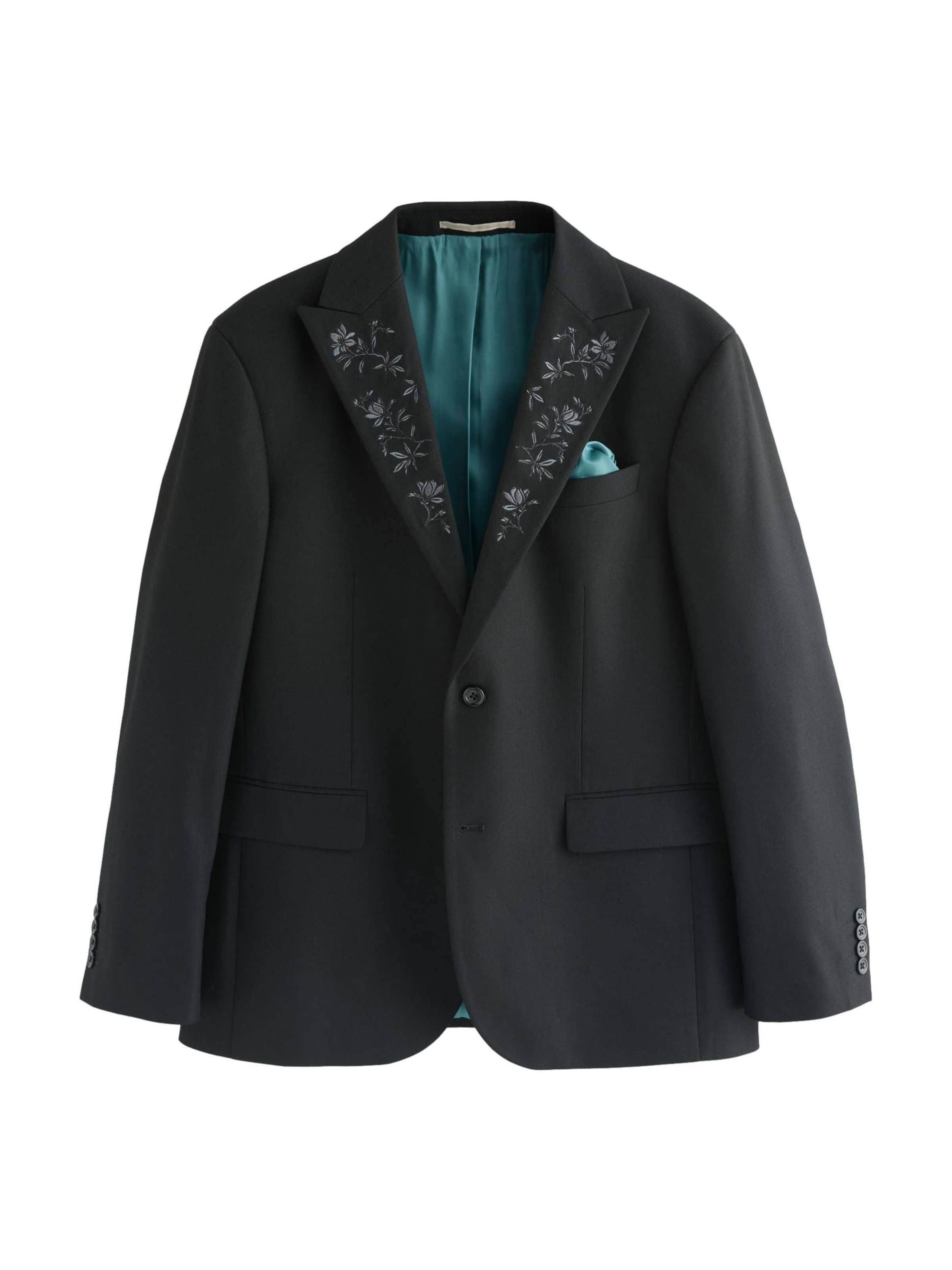 Coupe regular Veste de costume Next en noir : devant