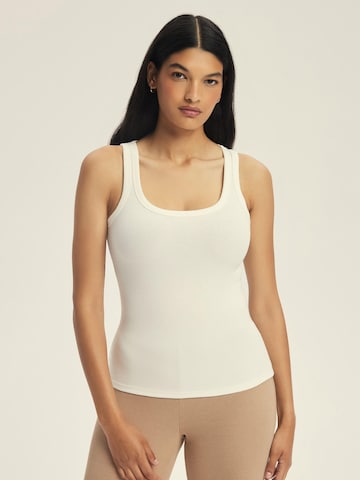 Top 'Ripp-Tanktop aus Viskose-Baumwoll-Mix, Jody 2' di ESOTIQ in beige