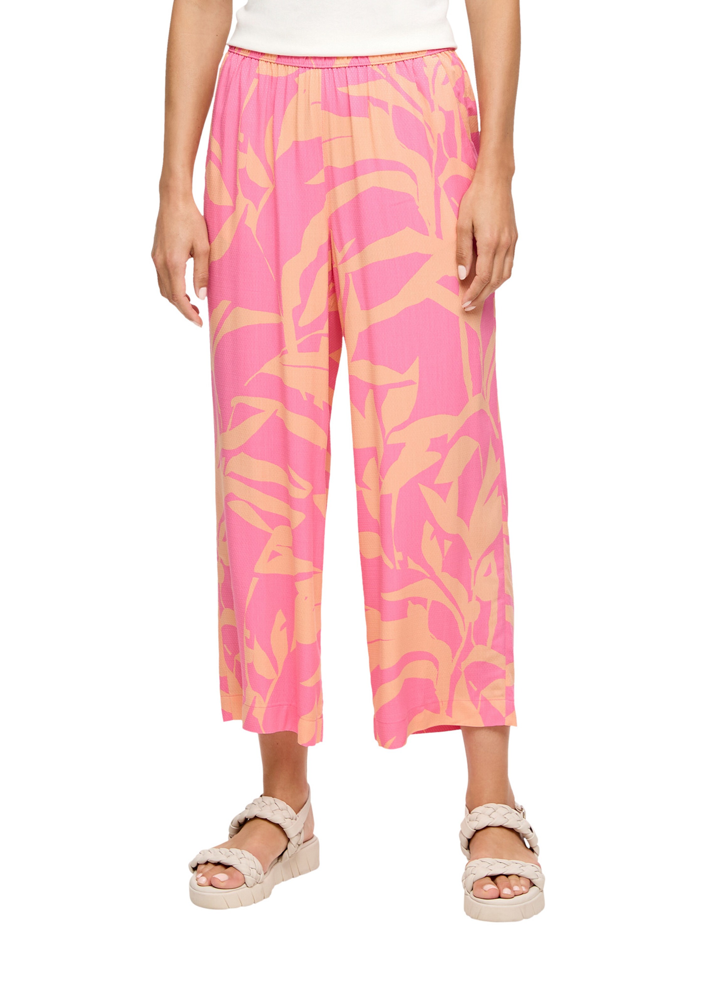 s.Oliver Wide Leg Hose in Pink: Vorderseite