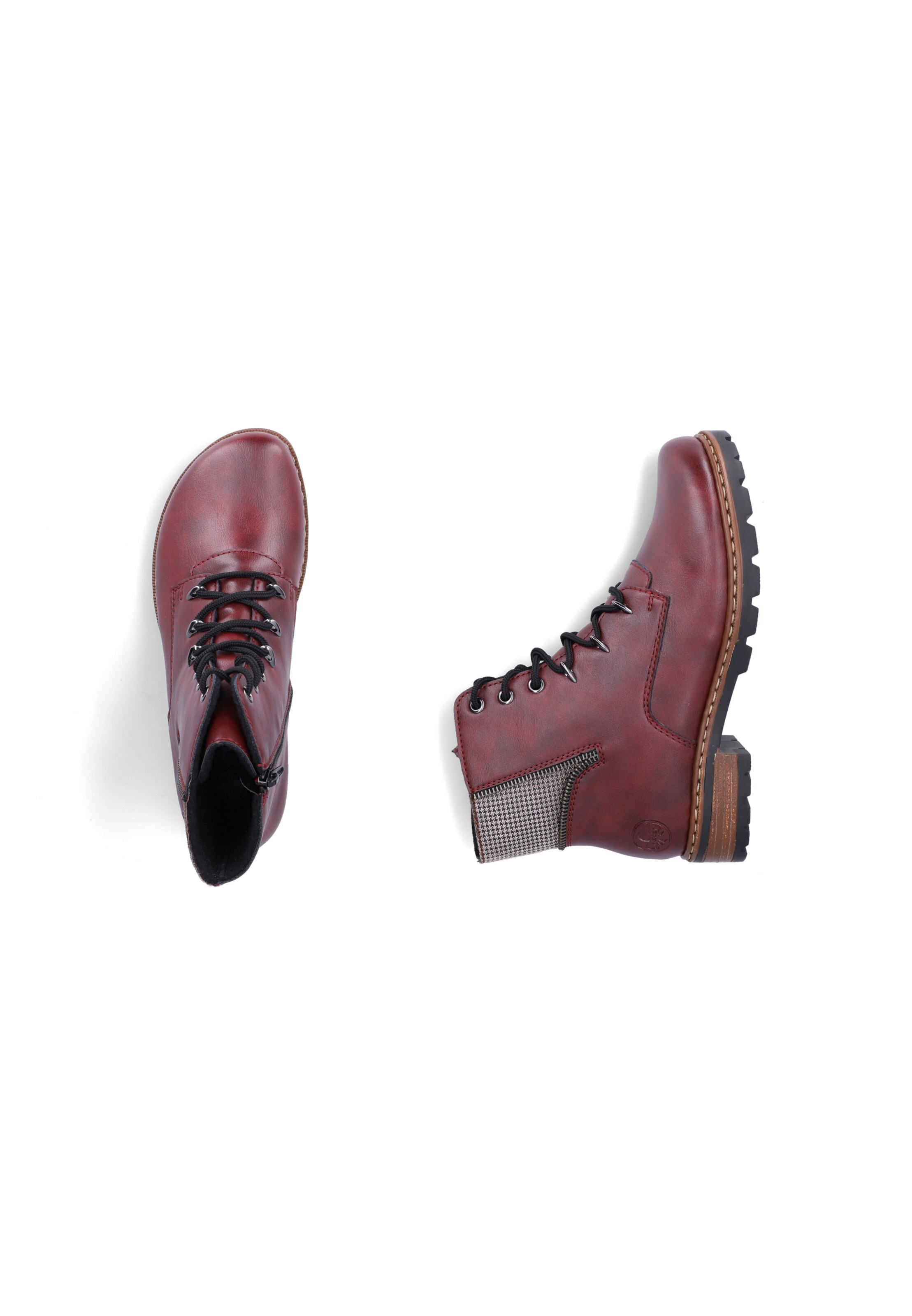 Bottes à lacets Rieker en rouge