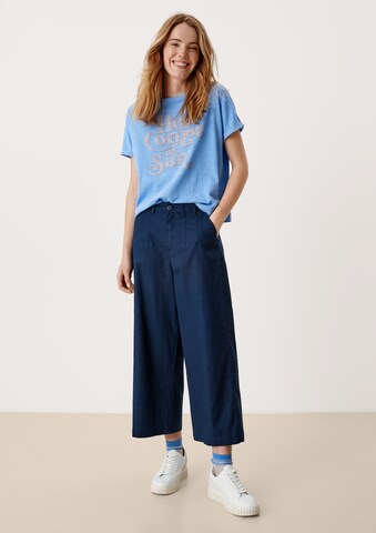 QS Wide Leg Hose in Blau