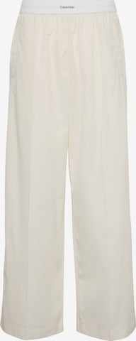 balta Calvin Klein Jeans Plačios klešnės Kelnės: priekis