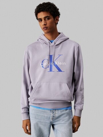 Calvin Klein Jeans Sweatshirt in Lila: voorkant