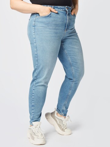 PIECES Curve Slimfit Jeans 'LEAH' in Blau: predná strana