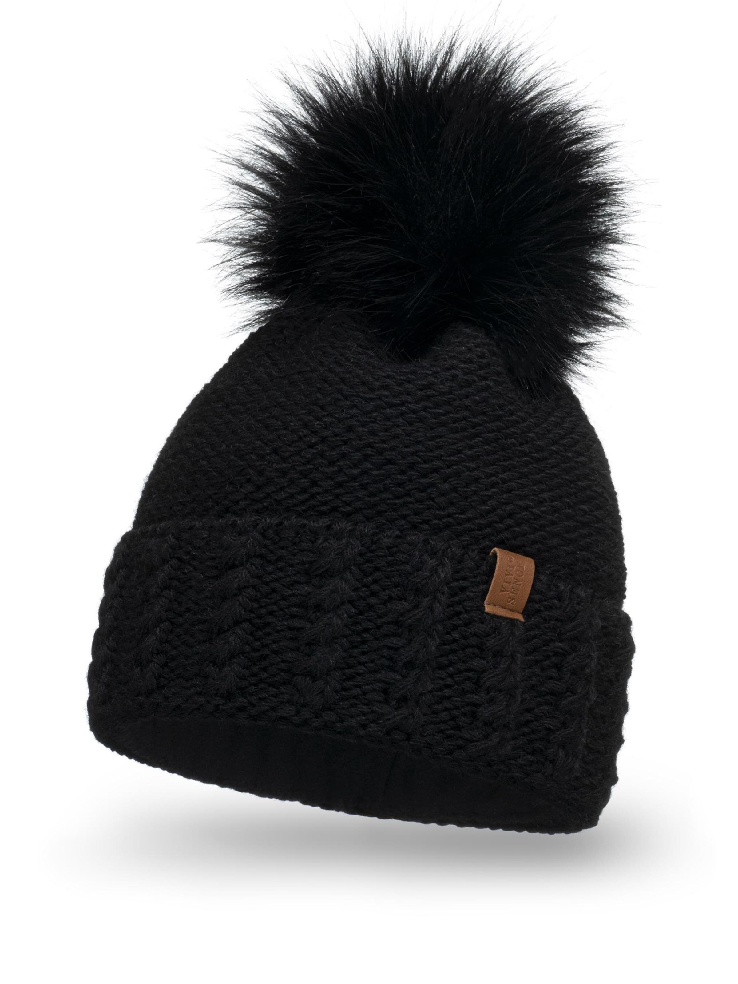 Vivisence Mütze '70103'‌‌‌‌‌ in Schwarz: Vorderseite