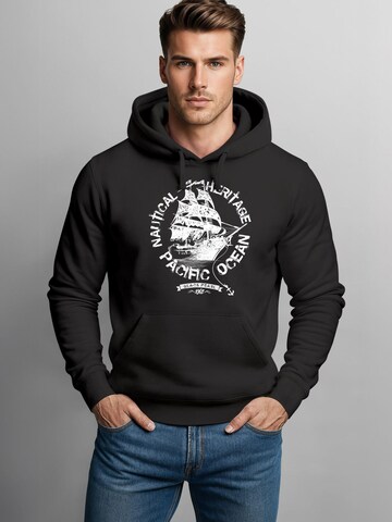 Neverless Sweatshirt 'Motorrad' in Black