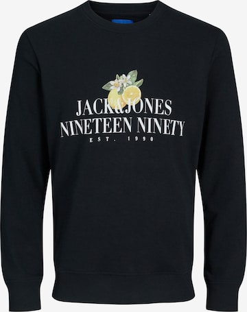 melns JACK & JONES Sportisks džemperis 'Flores': no priekšpuses