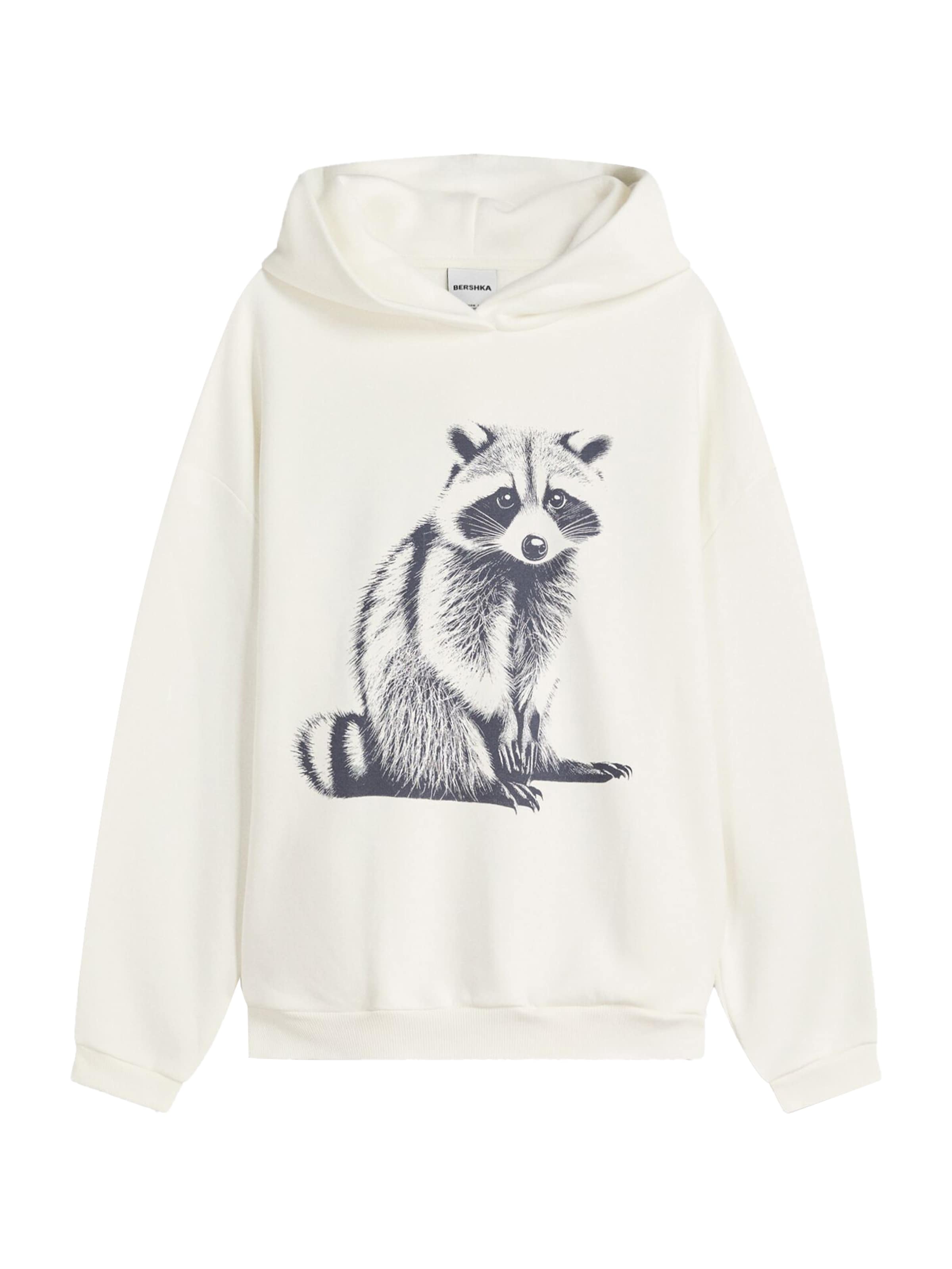 Bershka Sweatshirt in Beige: voorkant
