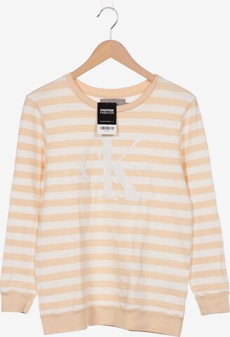 Calvin Klein Jeans Sweatshirt & Zip-Up Hoodie in S in Beige: front