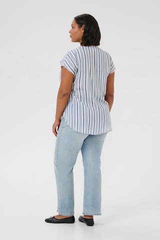 KAFFE CURVE Bluse 'KCAlia' in Blau