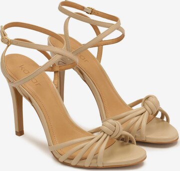 Kazar - Sandalias con hebilla en beige