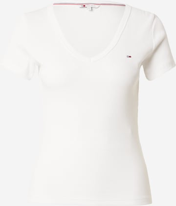 Tommy Jeans T-Shirt 'Essential' in Weiß: predná strana