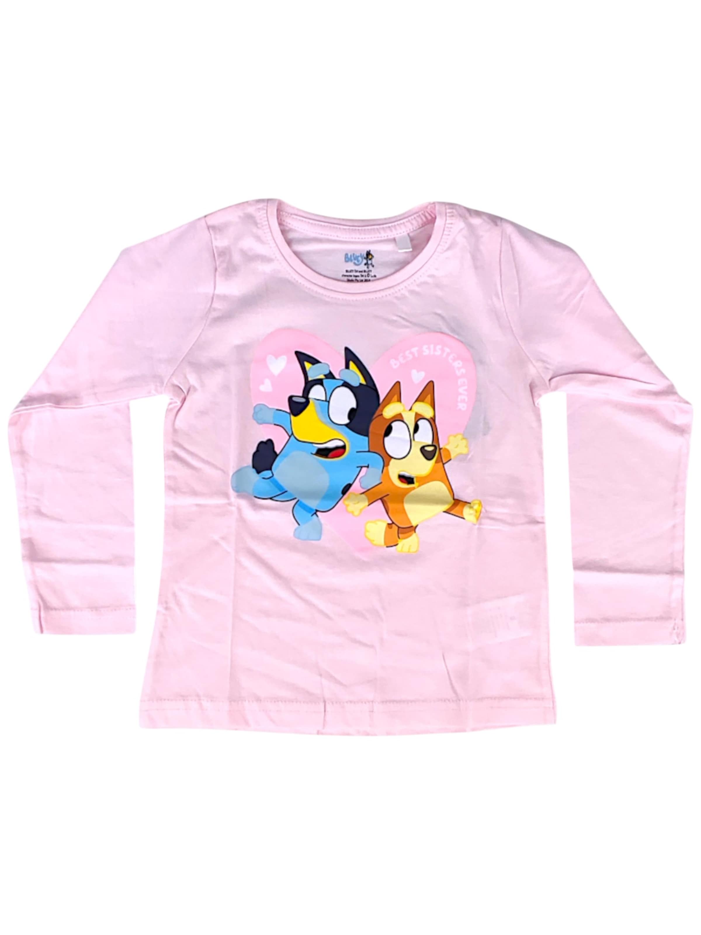 Bluey Shirt 'Bluey & Bingo' in Pink: front