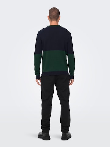 Only & Sons Pullover in Blau