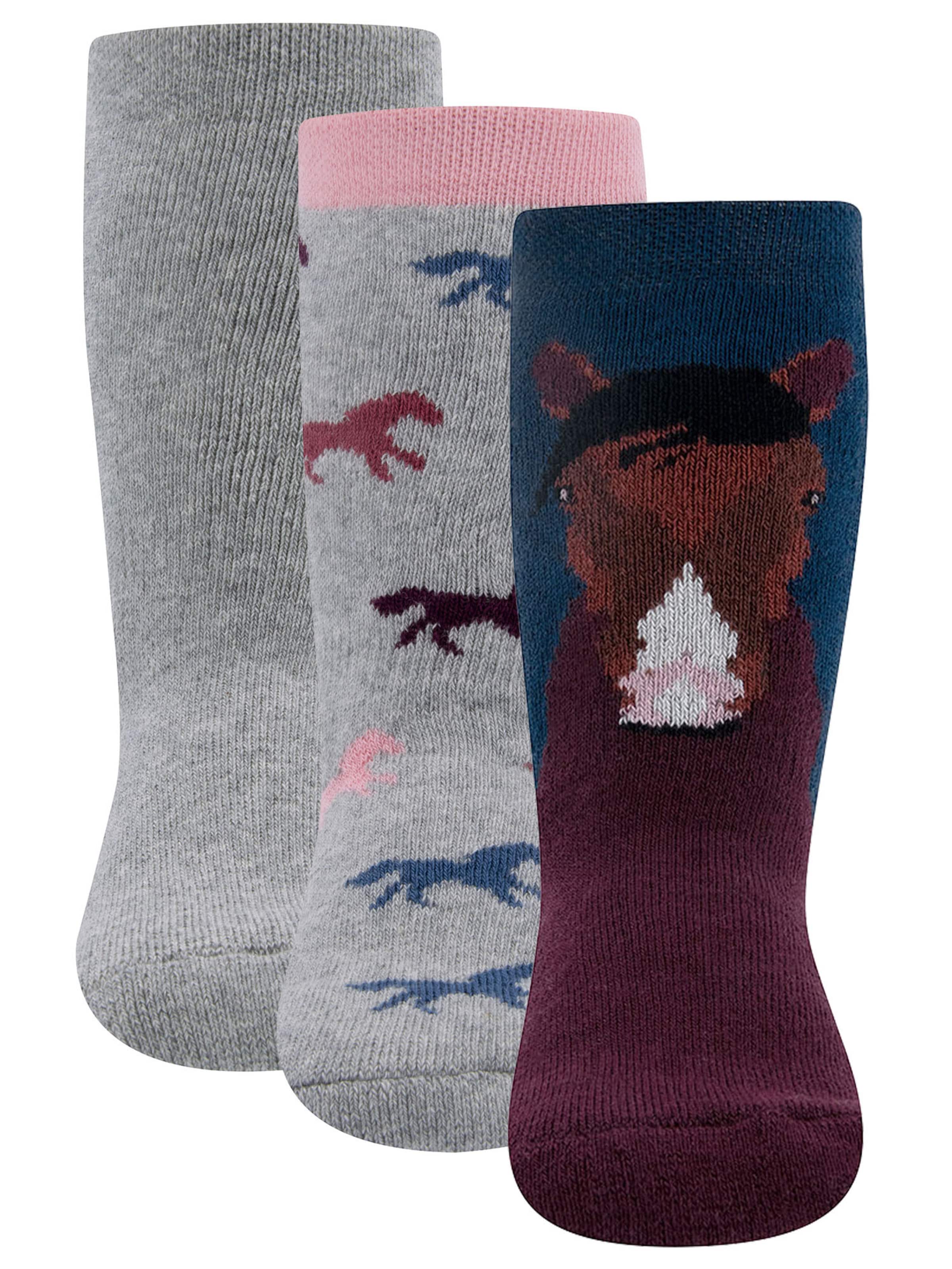 EWERS Zokni 'Pferd' - szürke: elől