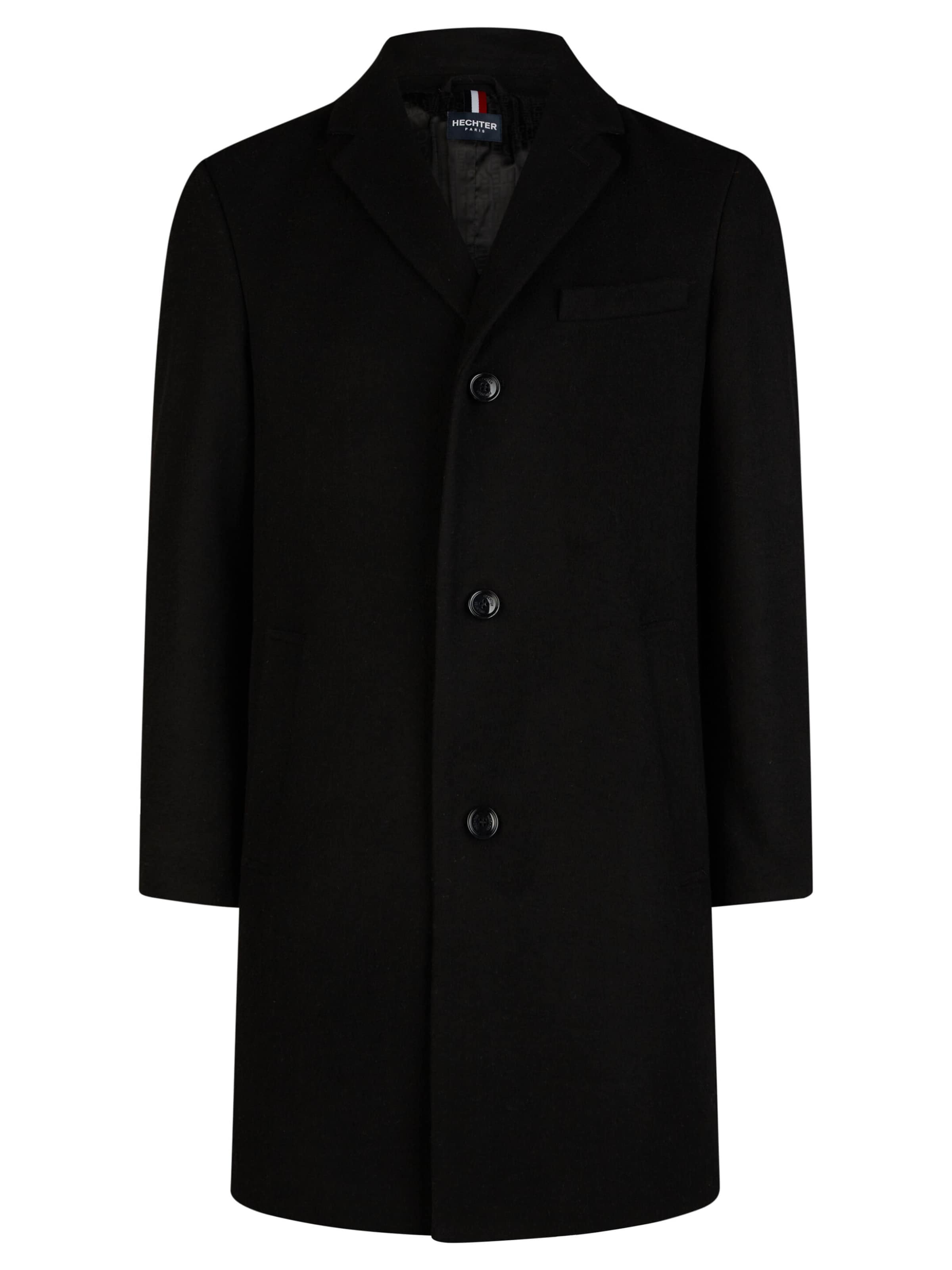 Manteau mi-saison 'Chesterfield' HECHTER PARIS en noir : devant