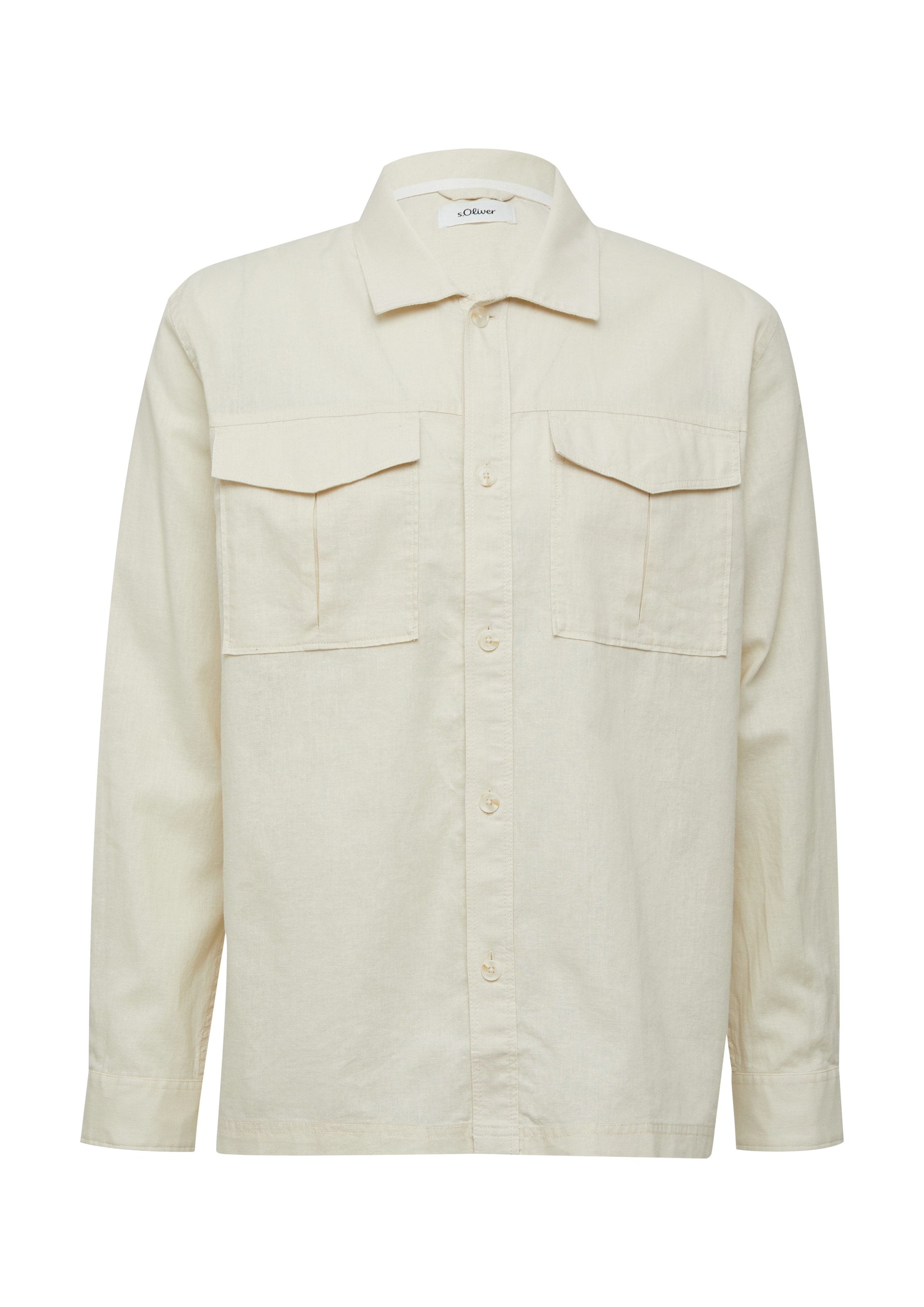 s.Oliver Regular Fit Hemd in Weiß: Vorderseite
