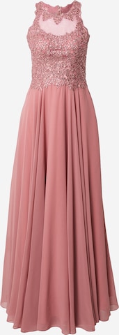 Robe de soirée mascara en rose : devant