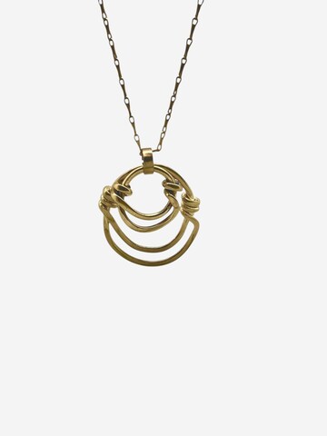 Collana 'Double knotted necklace in gold-plated brass and chain' di Gloria Mago in oro