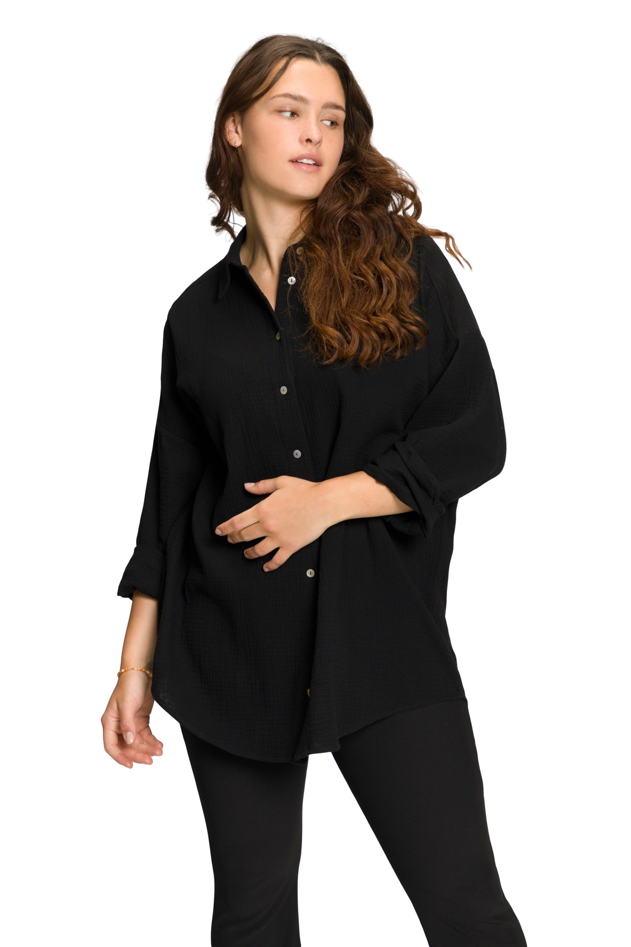 Studio Untold Blouse in Zwart: voorkant