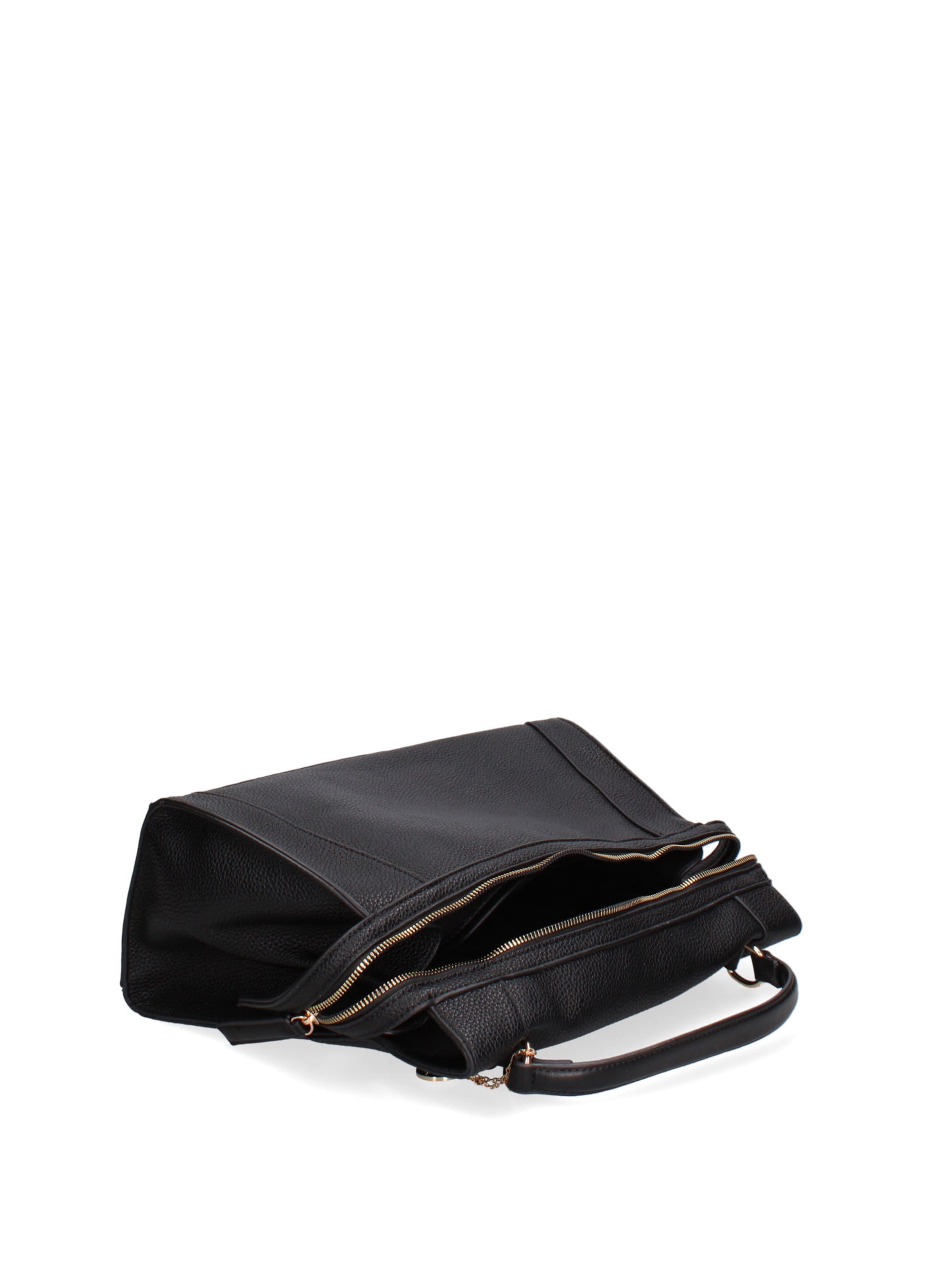 Borsa a mano 'Borsa a Mano Donna Ecopelle - Zip e Tracolla Rimovibile' di Diana&Co. in nero
