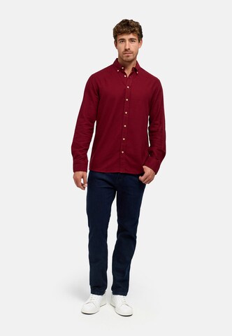 INDICODE JEANS Regular fit Button Up Shirt 'Riverside' in Red