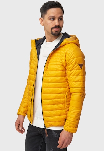 INDICODE JEANS Between-Season Jacket 'Bowers' in Yellow: front