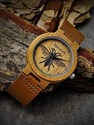 Holzwerk - Reloj analógico 'MY BEE' en marrón