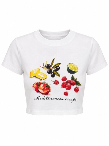 Ethiquet Top 'Crop Top' – bílá: přední strana