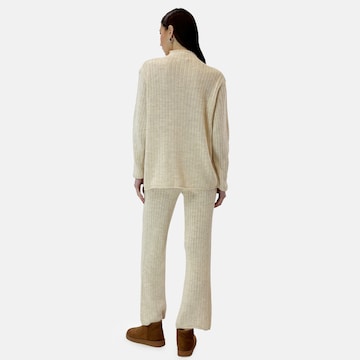 Pantalons de tailleur Elara en beige