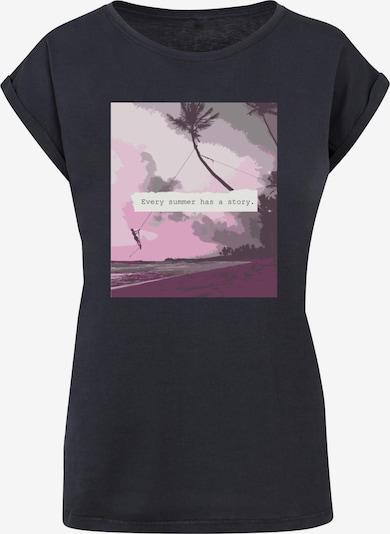 Merchcode T-shirt 'Summer - Every Summer Has A Atory' en bleu nuit / mélange de couleurs, Vue avec produit