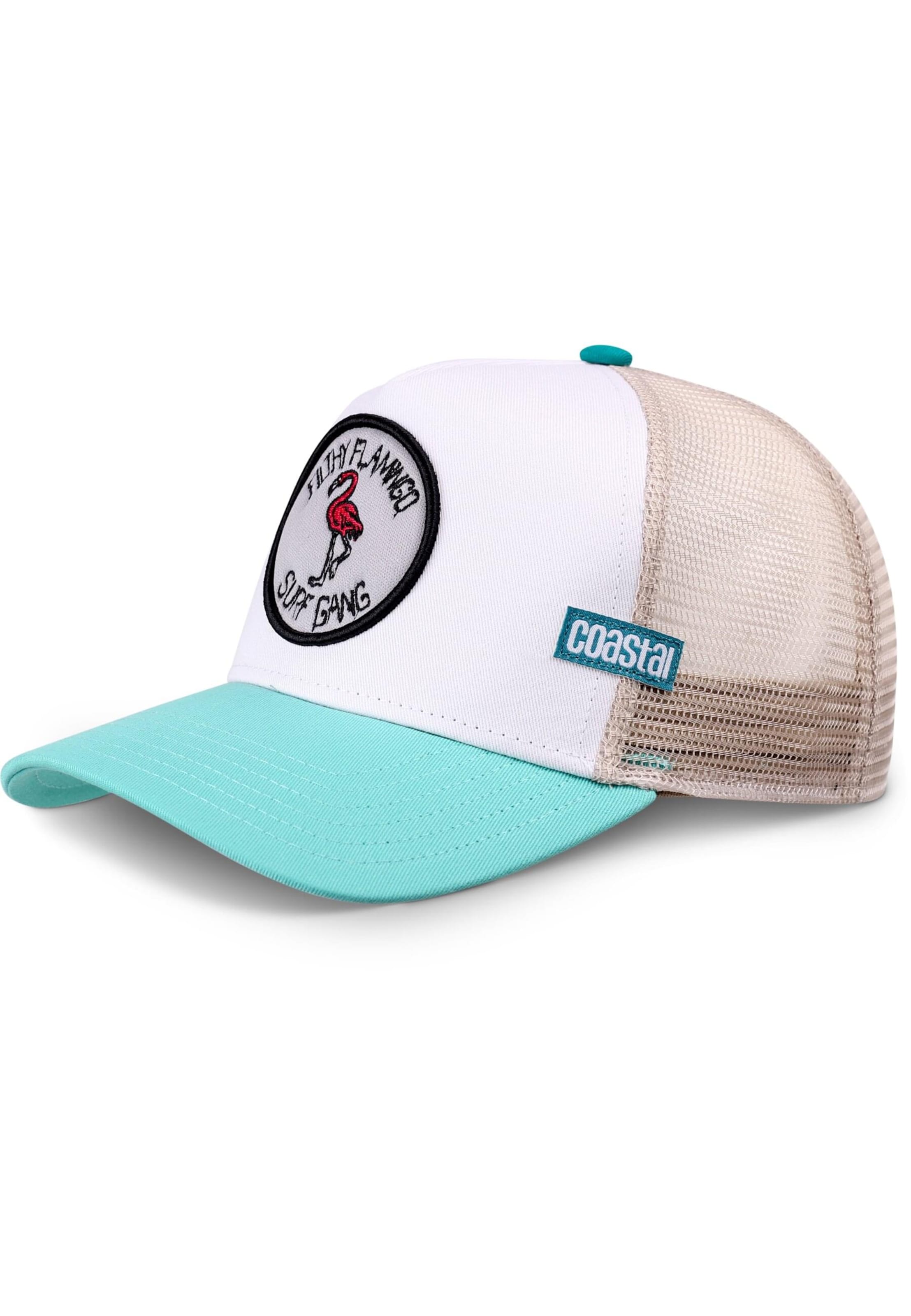 Coastal Cap  'Filthy Flamingo' in Weiß: Vorderseite