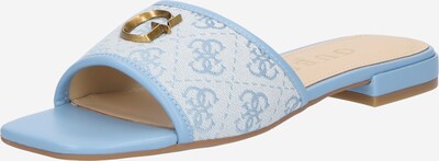 GUESS Zapatos abiertos 'TASKP' en azul claro / oro / offwhite, Vista del producto