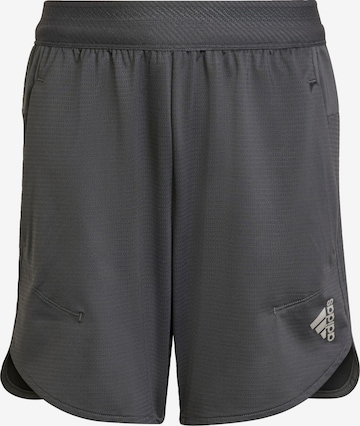 ADIDAS PERFORMANCE Workout Pants in Grey: front
