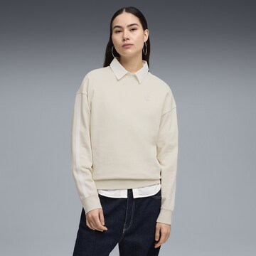 Sweat-shirt 'Essentials' PUMA en blanc : devant