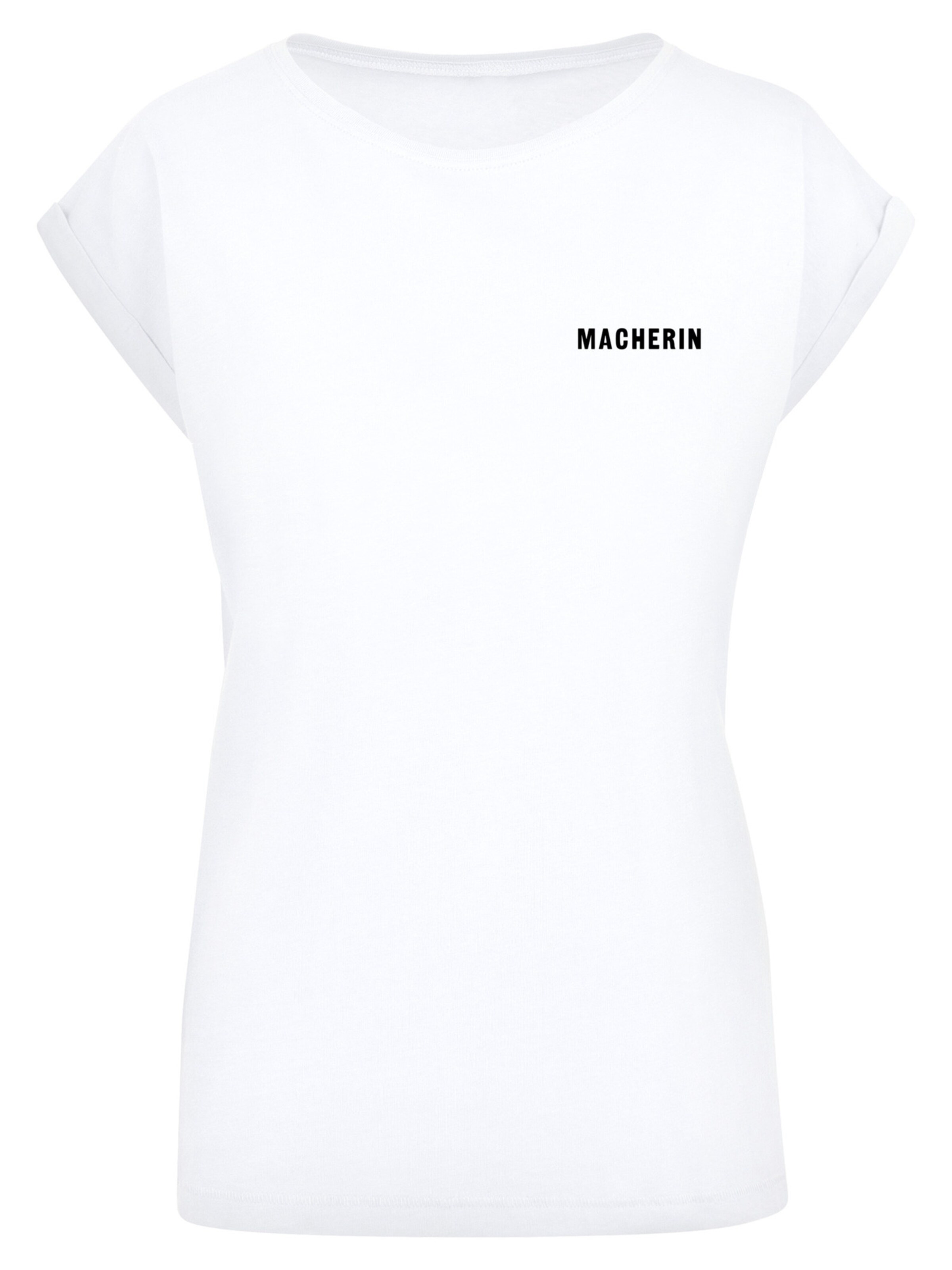 F4NT4STIC Shirt 'Macherin' in de kleur Zwart / Wit, Productweergave