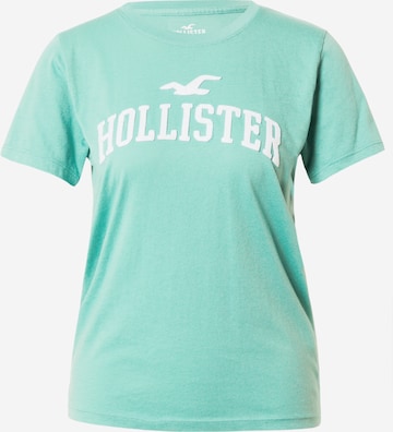 HOLLISTER Majica | zelena barva: sprednja stran