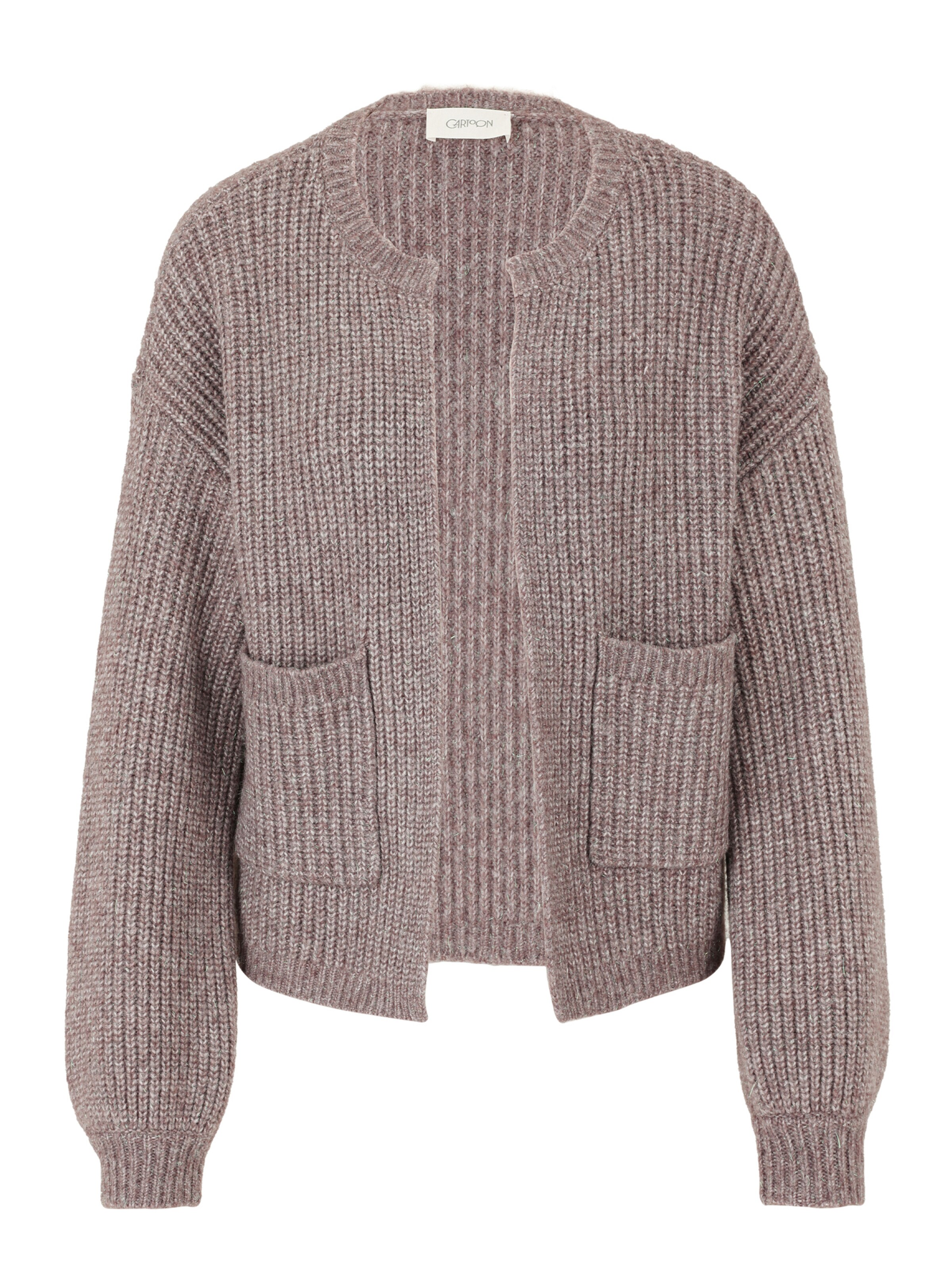 Cartoon Knit cardigan in Purple: front