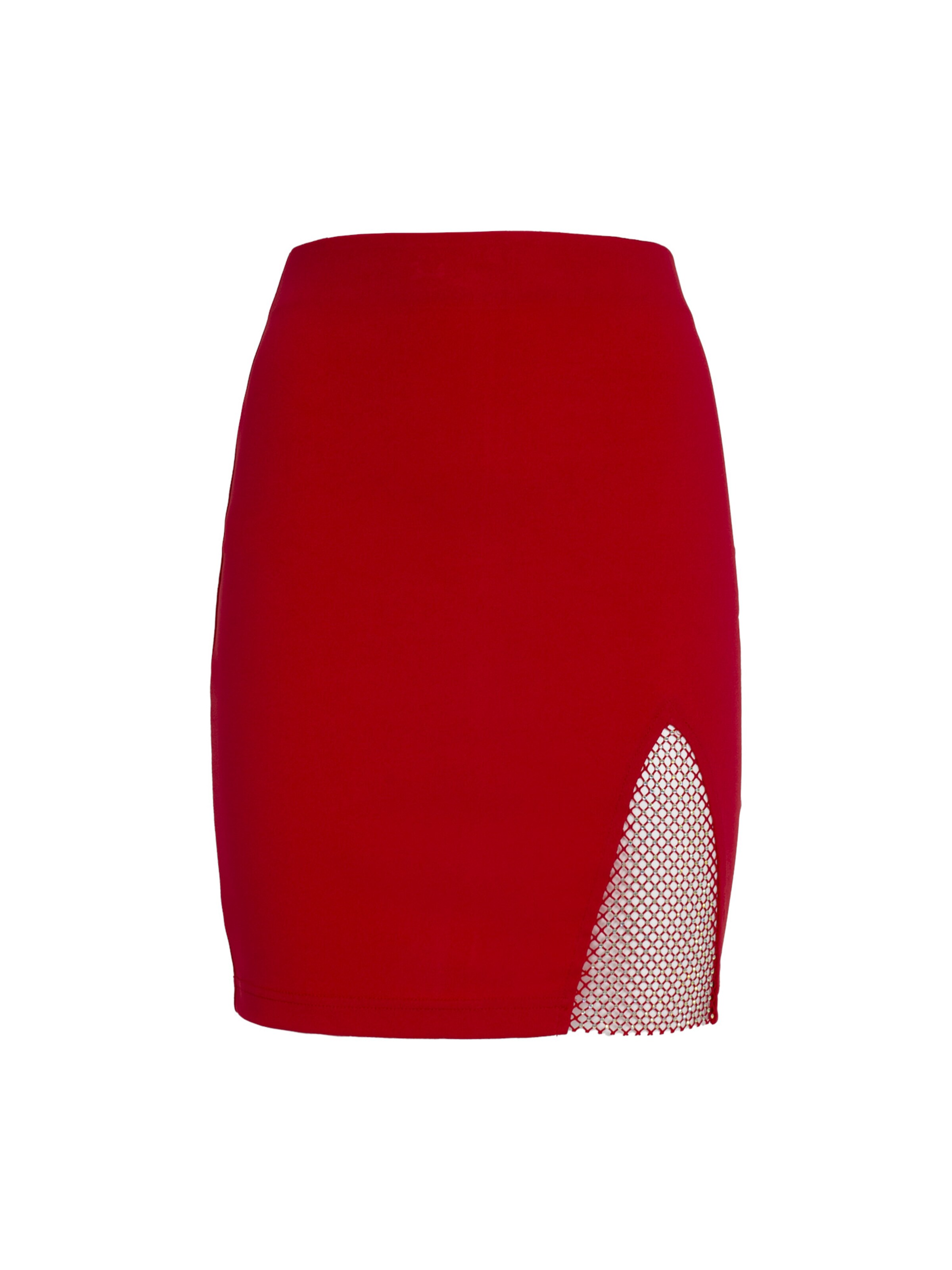 Gonna 'Rhinestone' di Influencer in rosso