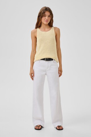 Wide Leg Jean 'Louis' My Essential Wardrobe en blanc