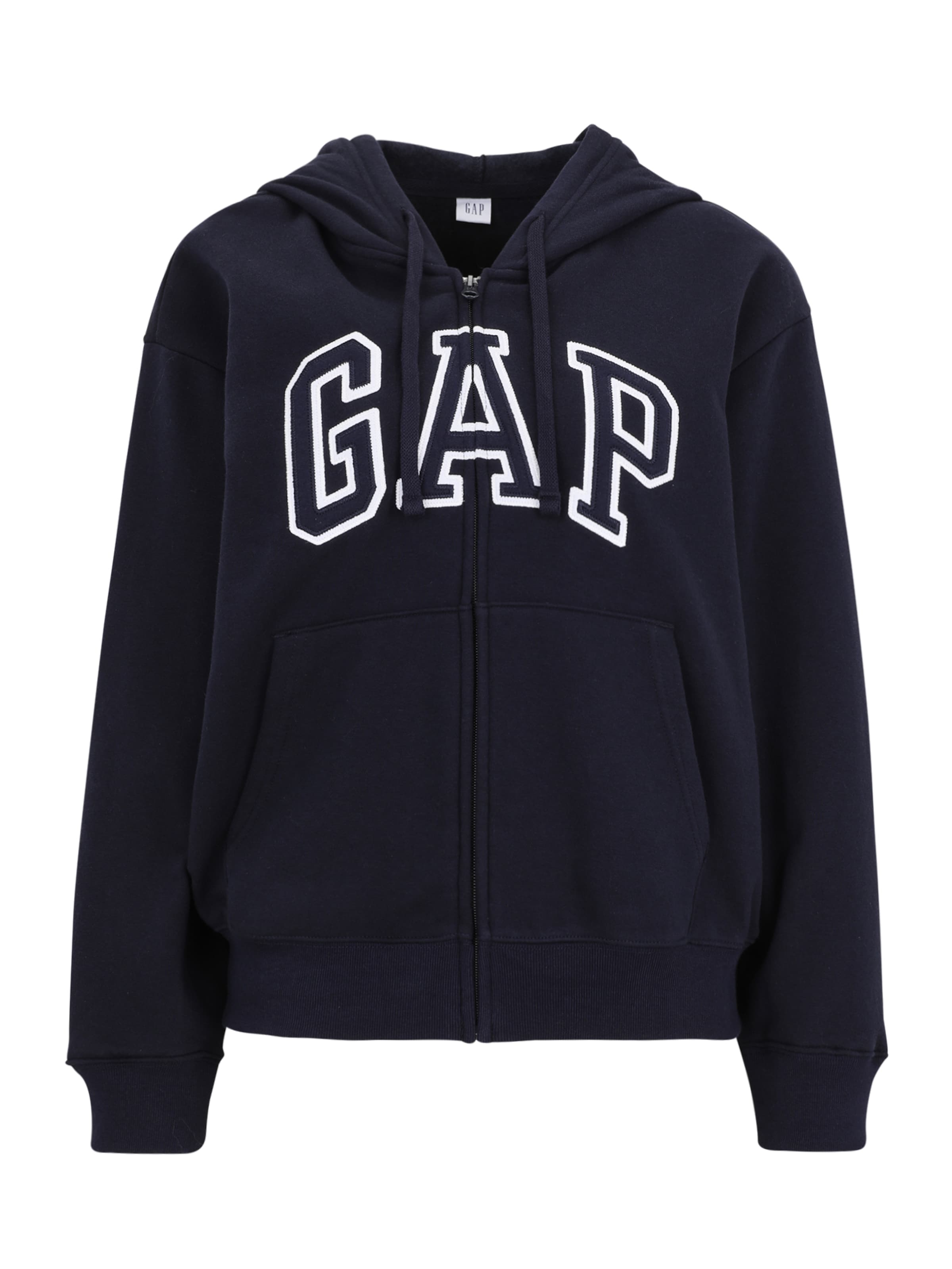 Gap Petite Суичъри с качулка 'HERITAGE' в синьо: отпред