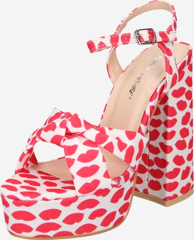 Public Desire Sandals 'KISS' in Red / White, Item view
